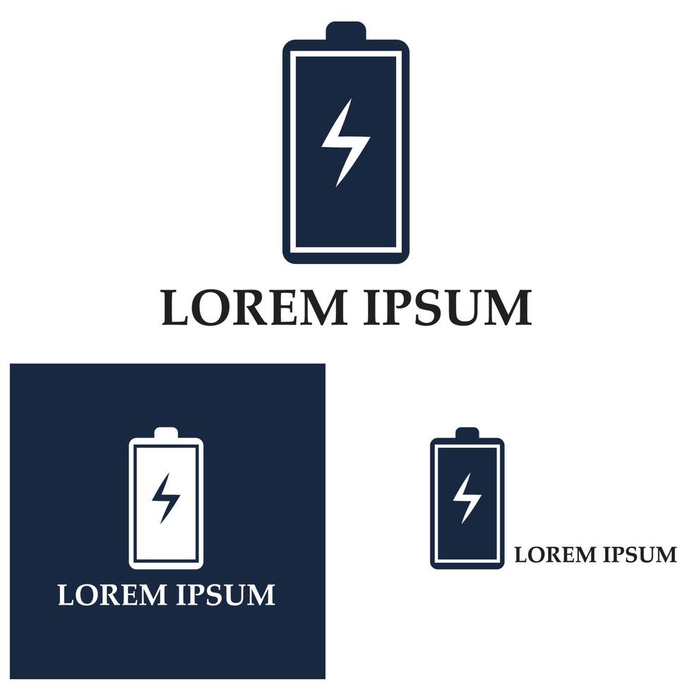 Power Battery Logo icon vector illustration Design Template.Battery Charging vector icon.Battery power and flash lightning bolt logo