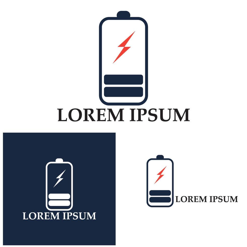 Power Battery Logo icon vector illustration Design Template.Battery Charging vector icon.Battery power and flash lightning bolt logo