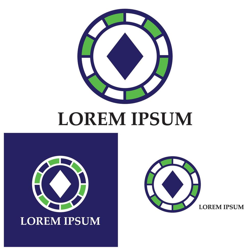 icono de fichas de casino icono de vector de fichas de póquer logotipo fichas de casino para póquer o ruleta.ilustración vectorial aislada en fondo blanco