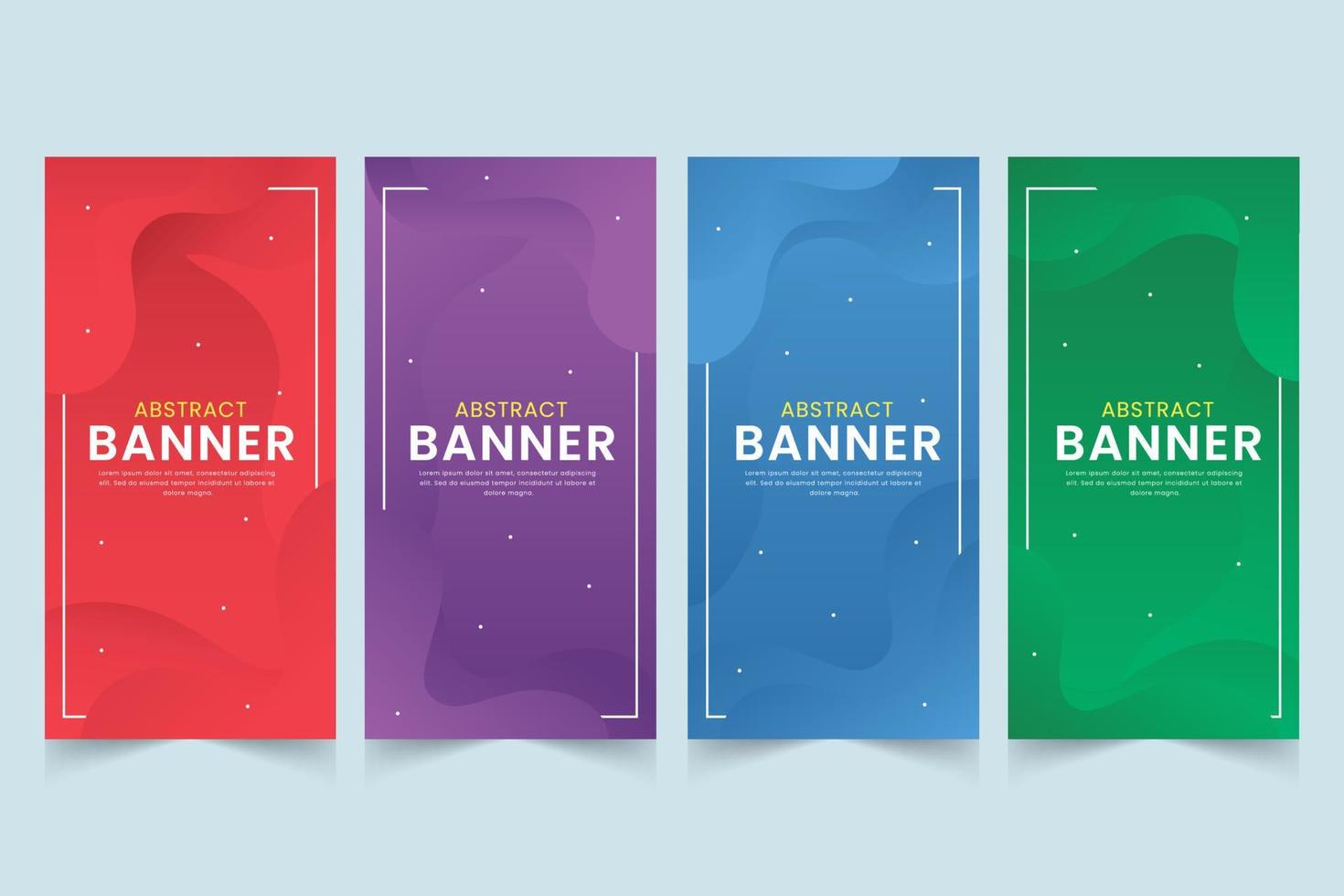 Colorful banner abstract sale set vector