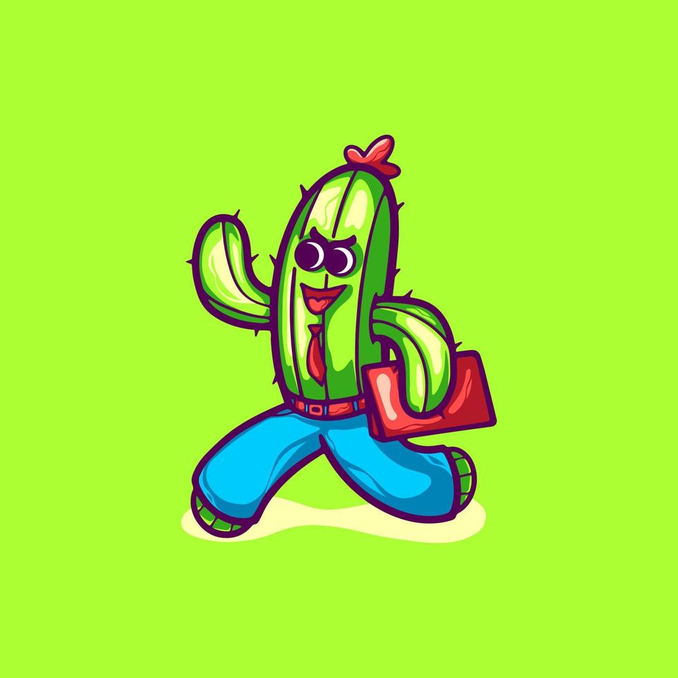 Officer Cactus Character vector