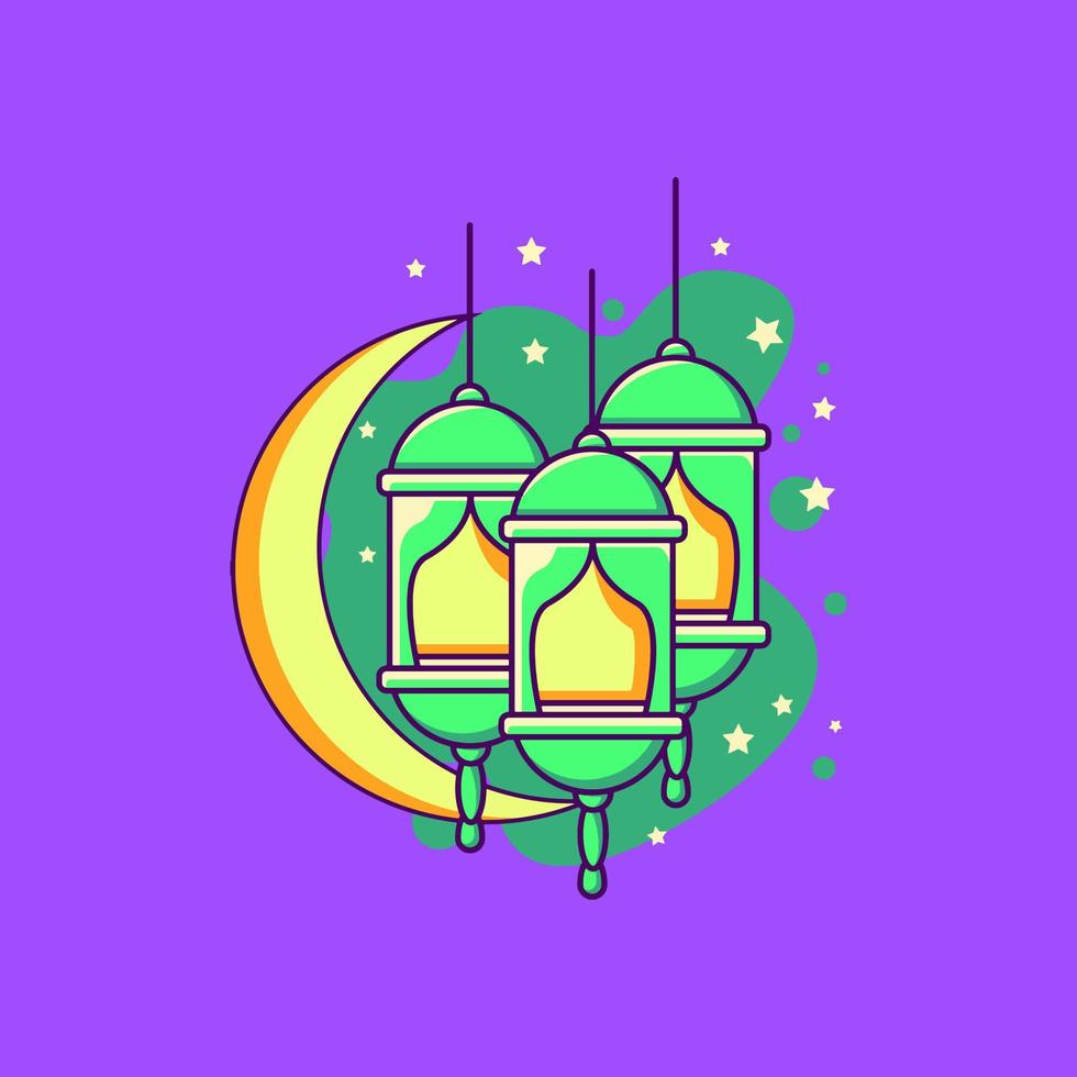 Ramadhan Sticker Illustration vector