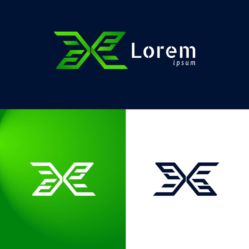 Letter B F Wing Modern Logo Design template vector