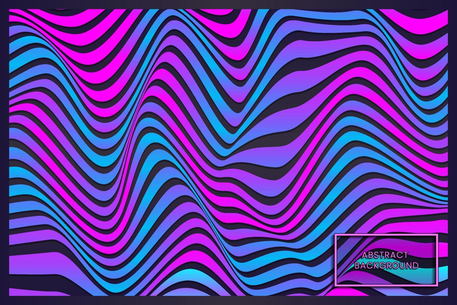 Warped purple blue red waving lines abstract background Vector