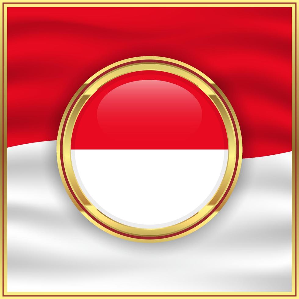 concepto de fondo de la bandera de indonesia para la ilustración del día de la independencia de indonesia vector