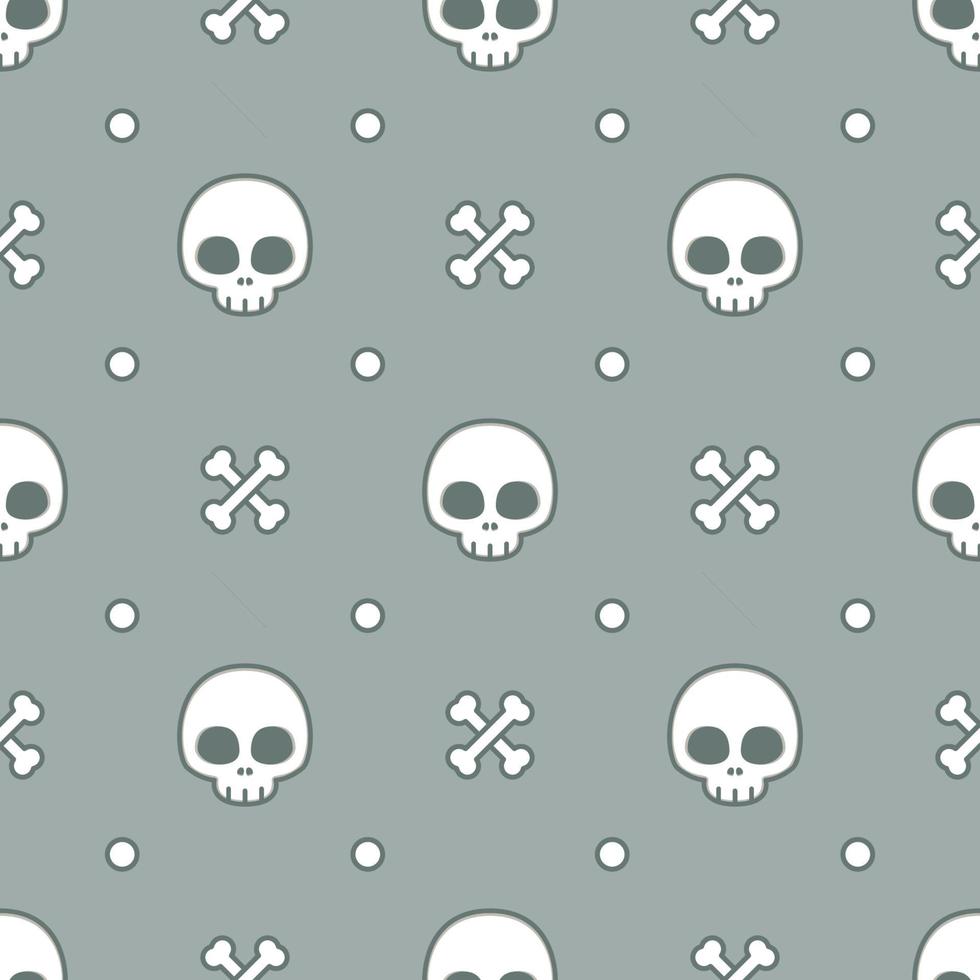 skull seamless pattern background design vector