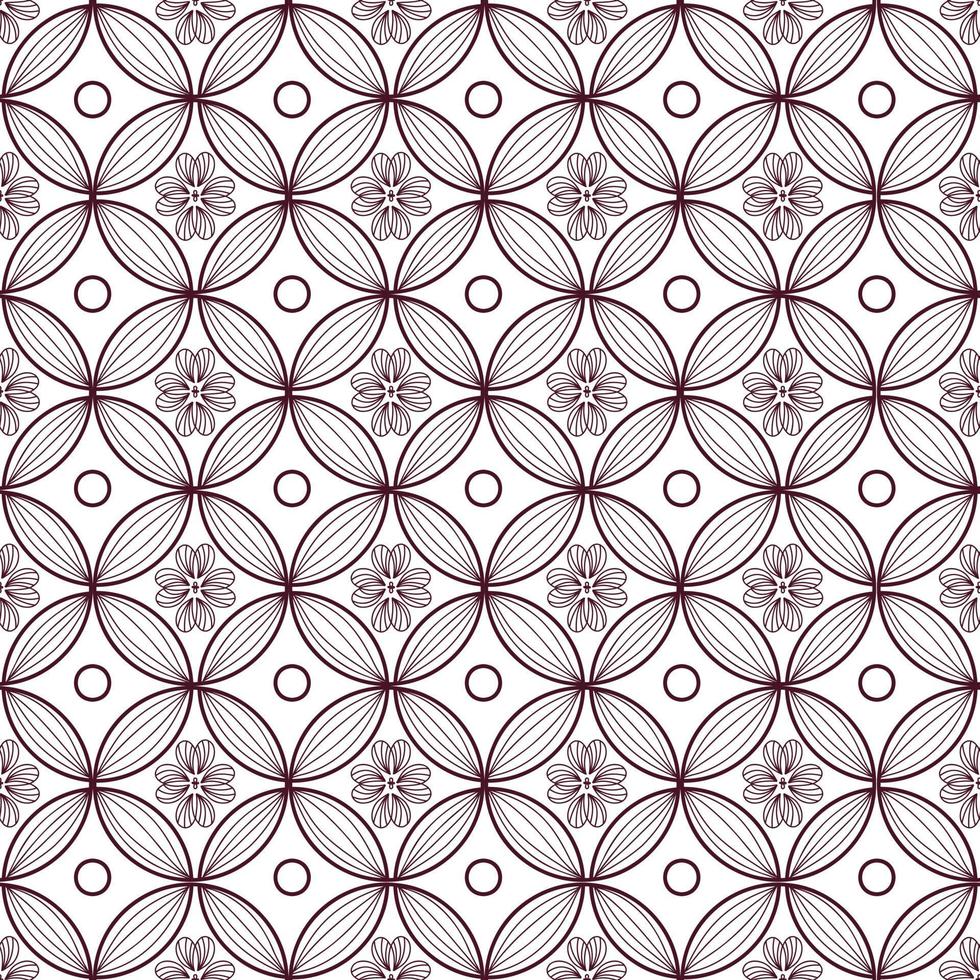 Modern Javanese Batik Kawung seamless pattern vector