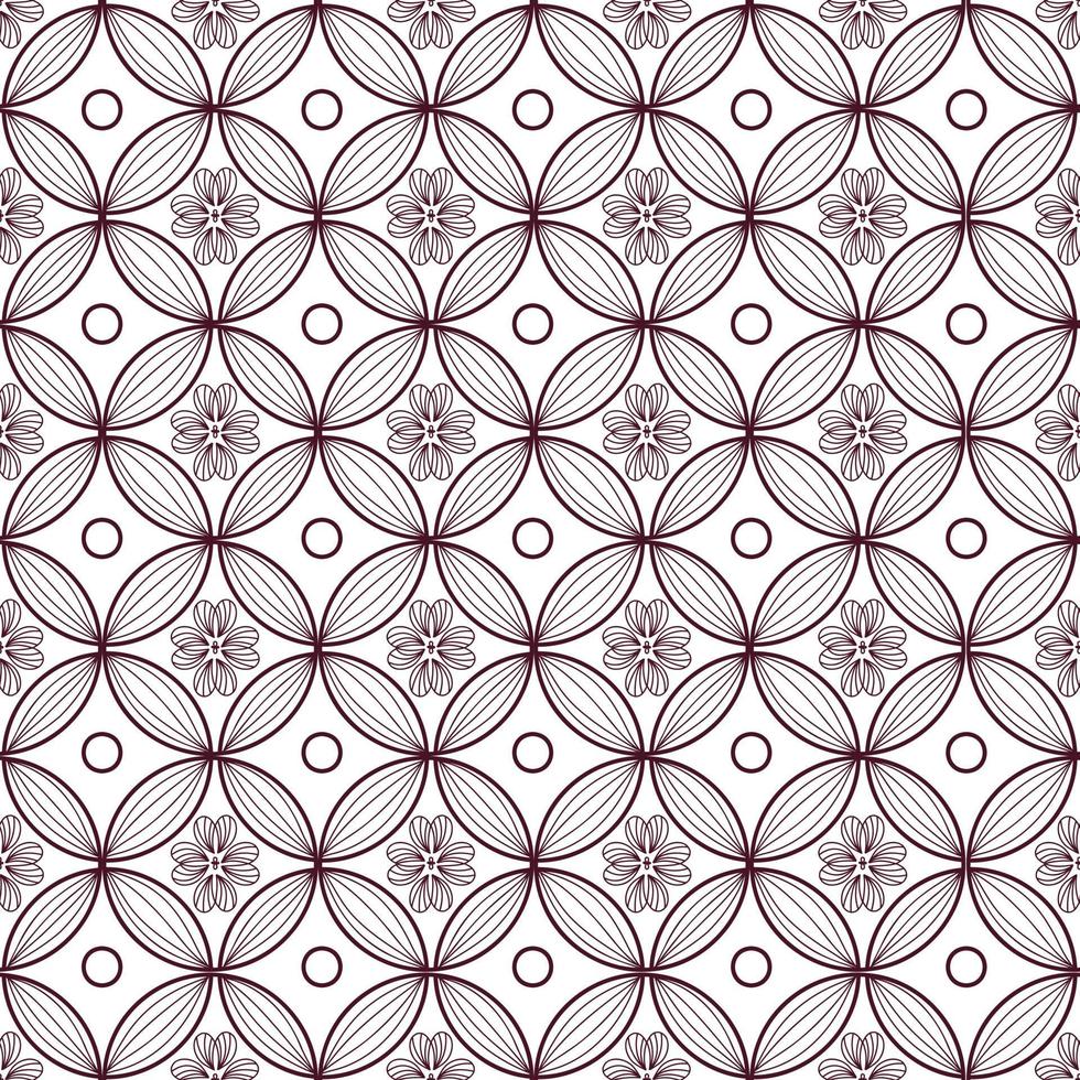 Modern Javanese Batik Kawung seamless pattern vector