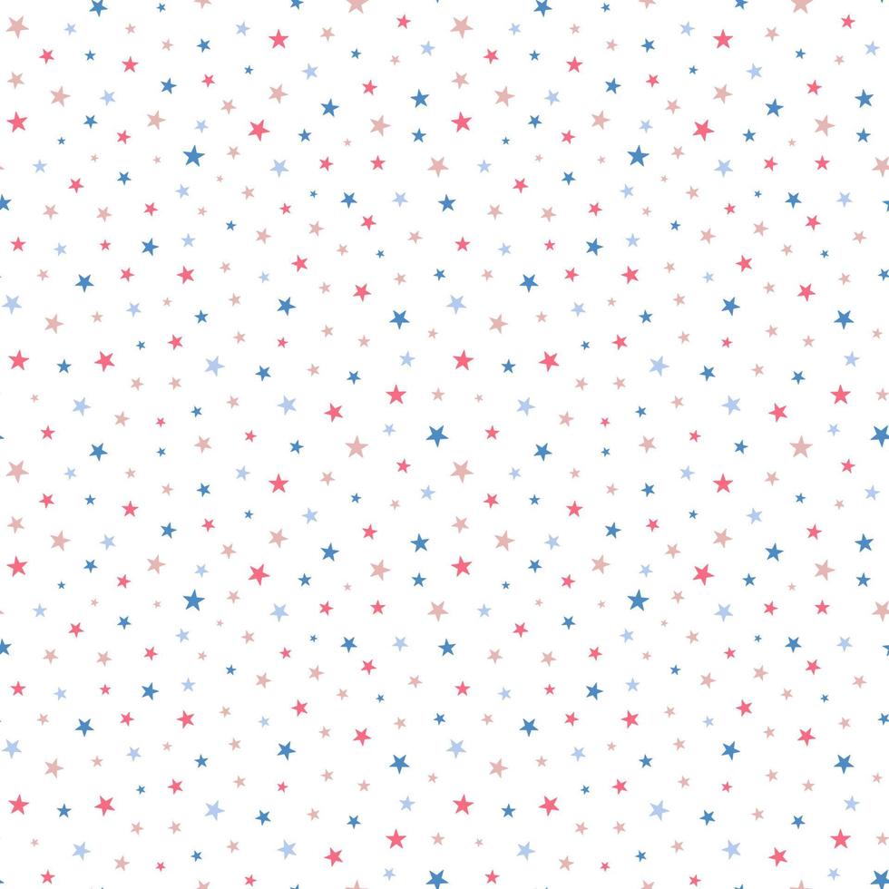 The stars ragless, seamless background. A cute colored pattern. vector