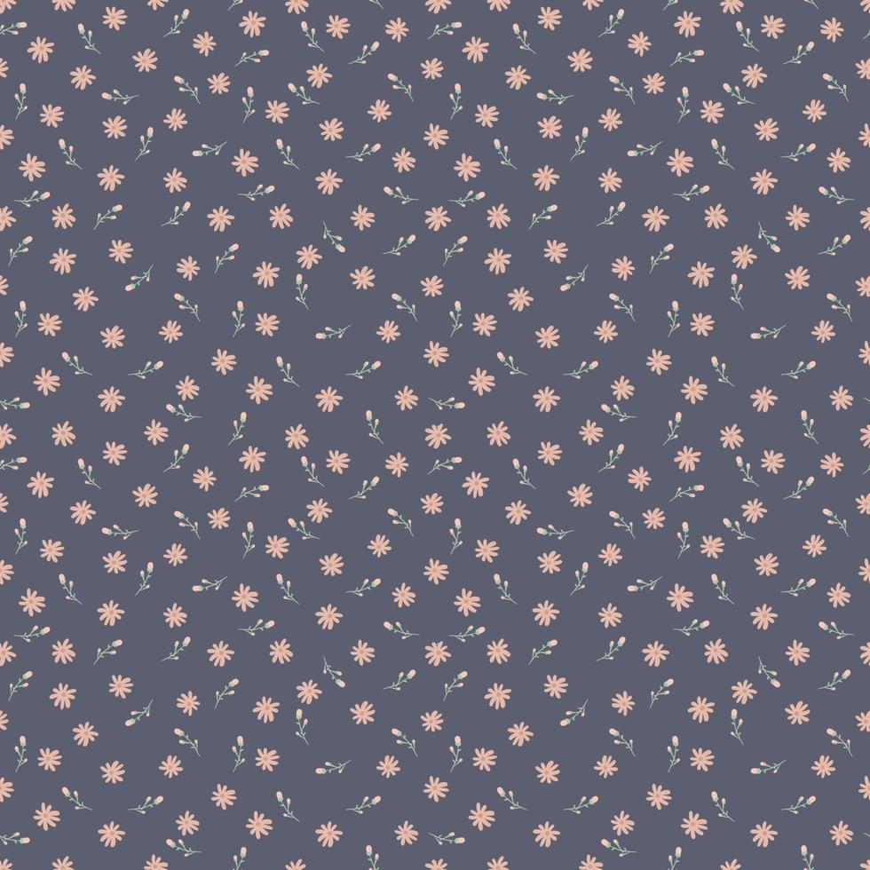 Floral seamless pattern. Pretty flowers. Printing with small pink flowers. Ditsy print. Cute spring background. elegant template for fashionable printers vector