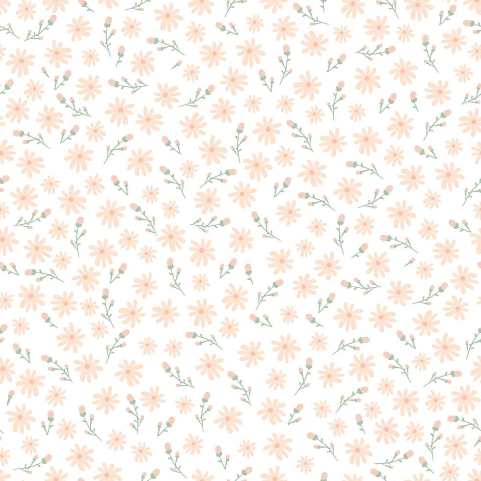 Floral seamless pattern. Pretty flowers. Printing with small pink flowers. Ditsy print. Cute spring background. elegant template for fashionable printers vector
