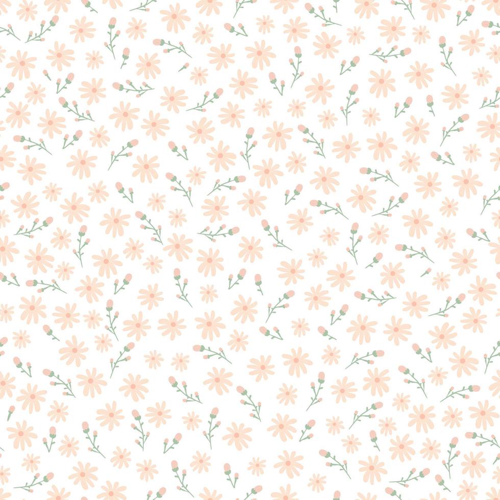 Floral seamless pattern. Pretty flowers. Printing with small pink flowers. Ditsy print. Cute spring background. elegant template for fashionable printers vector