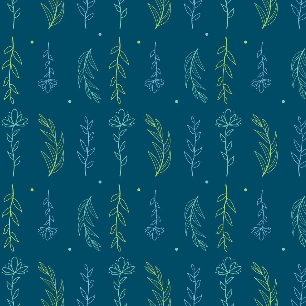 Abstract botanical pattern design vector
