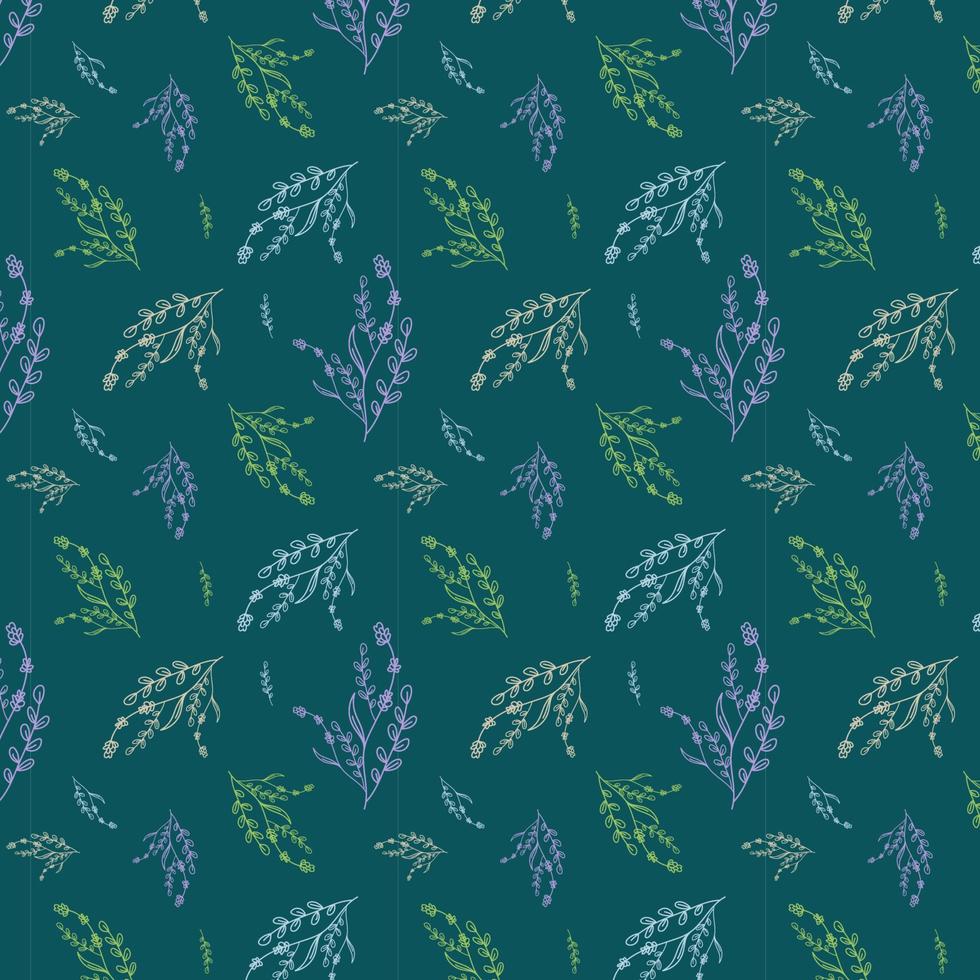Hand Drawn Botanical Pattern Design vector