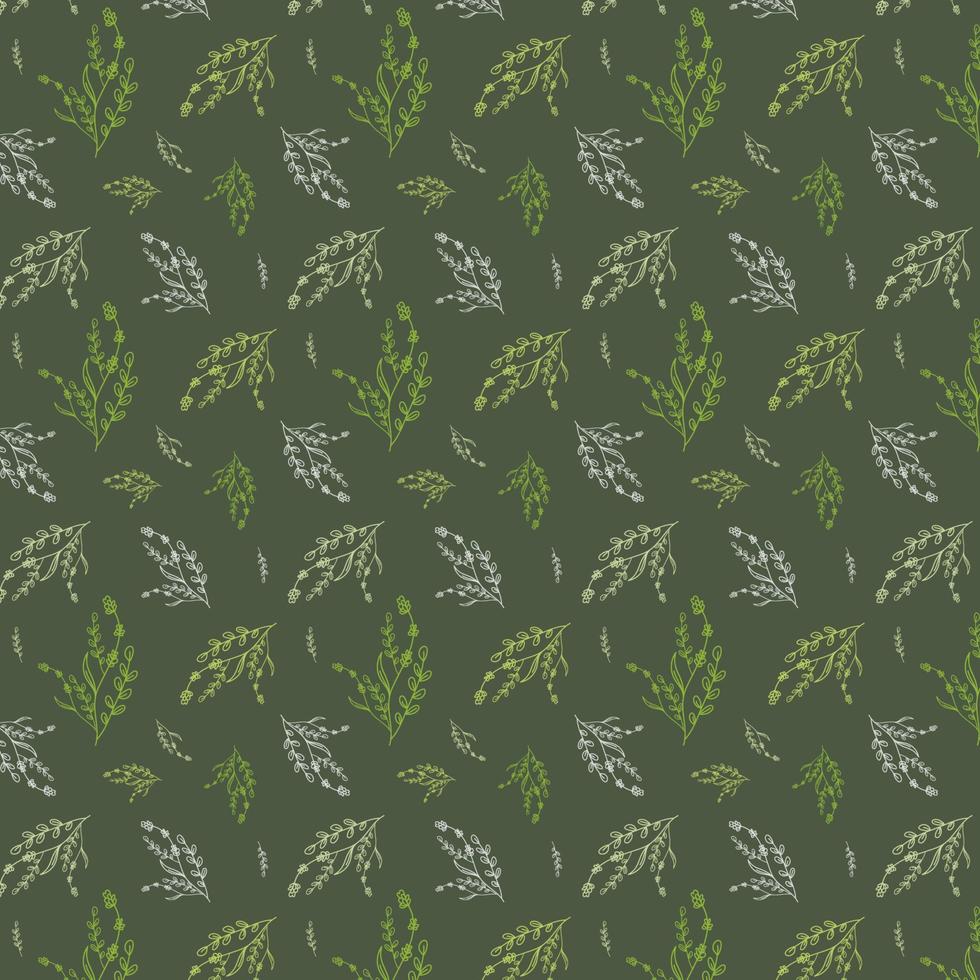 Hand Drawn Botanical Pattern Illustration vector