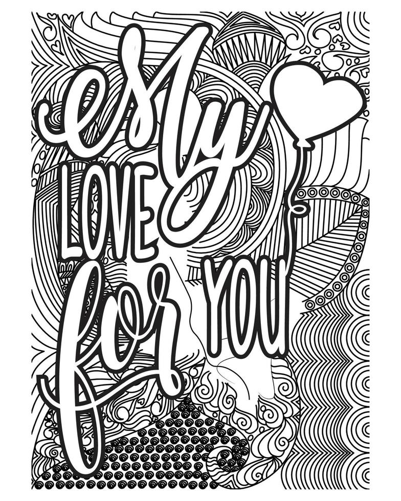 Motivational Quotes coloring page design. inspirational  Quotes coloring page design. line art design. color less background design. vector