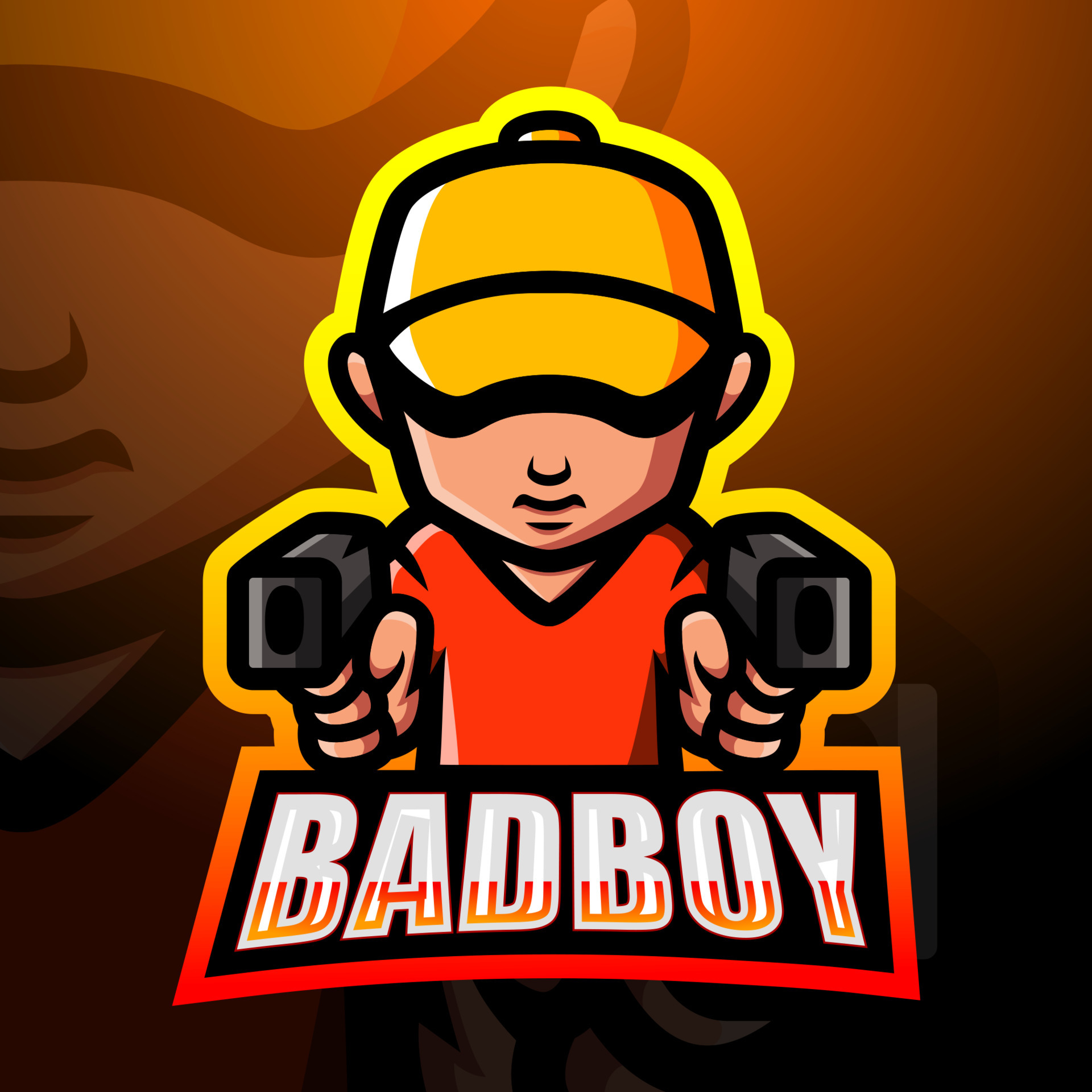 Bad boy mascot esport logo design 5910228 Vector Art at Vecteezy