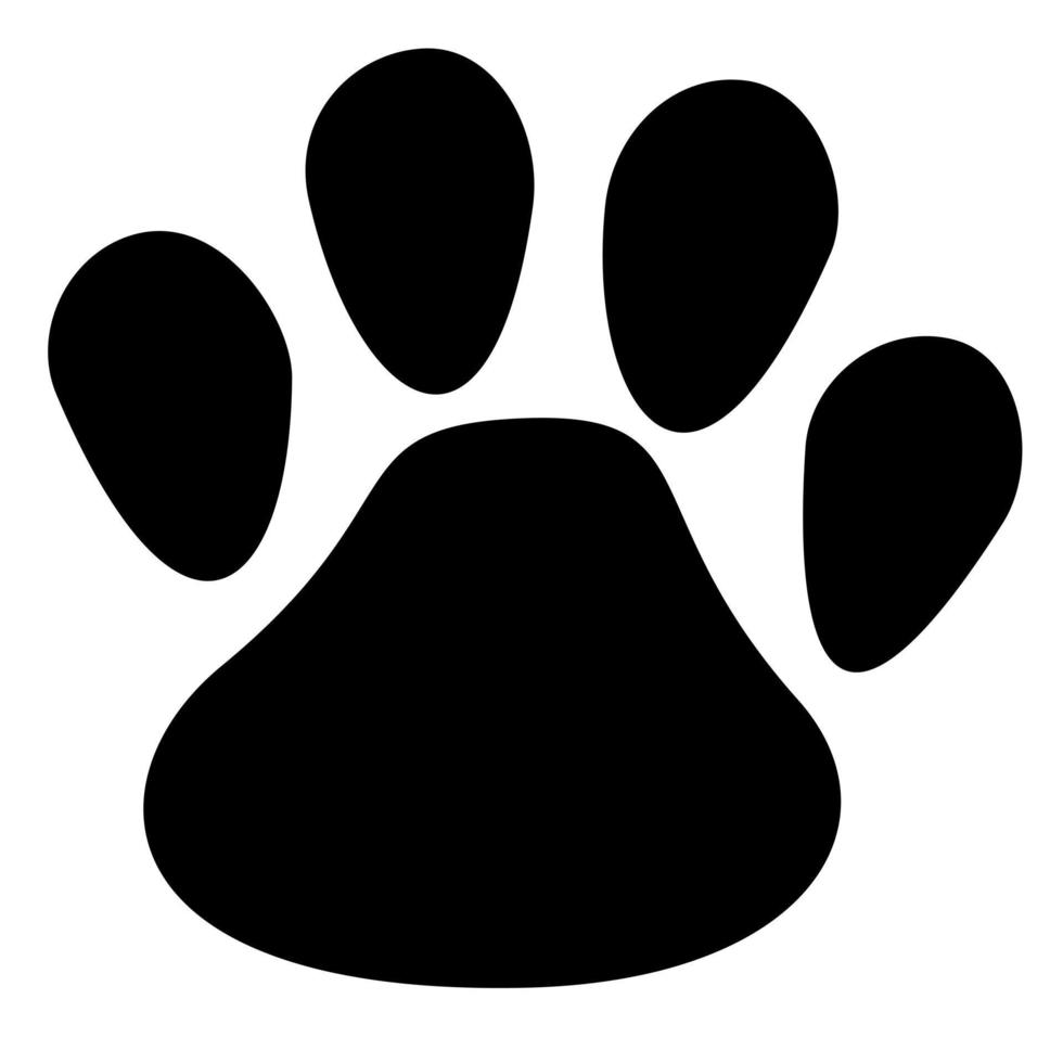 Pet foot print icon transparent background. vector
