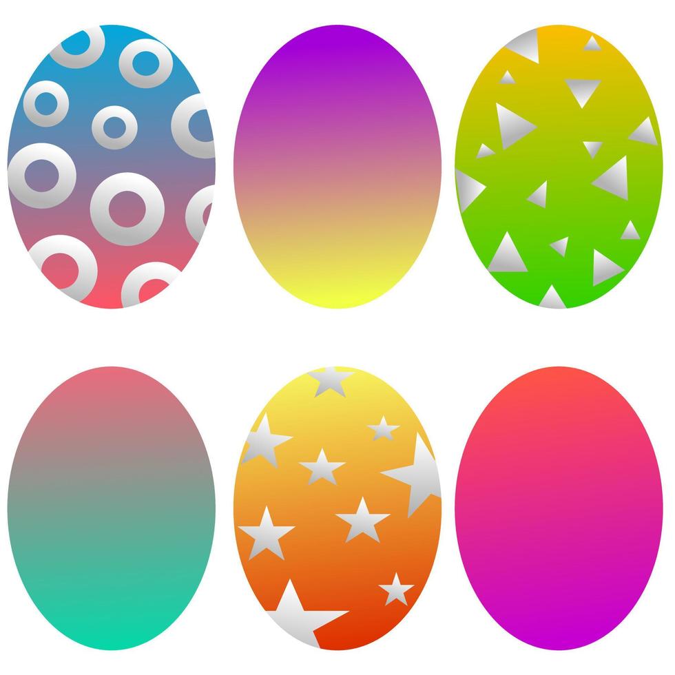 Colorful Easter egg set. vector