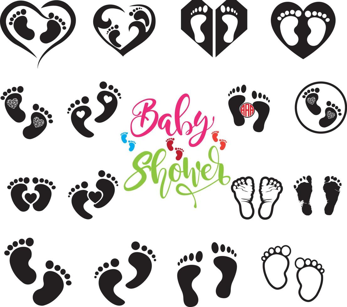 Baby Footprint Feet vector