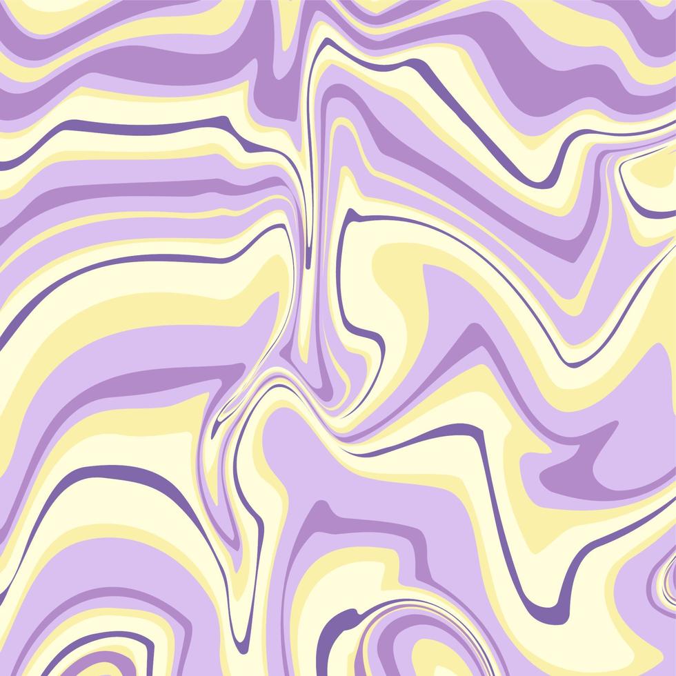 Vector liquid marble for decoration design. Watercolor brush print. Contemporary art. Watercolor vector background. Elegant modern. Decorative print. Yellow and purple pattern.