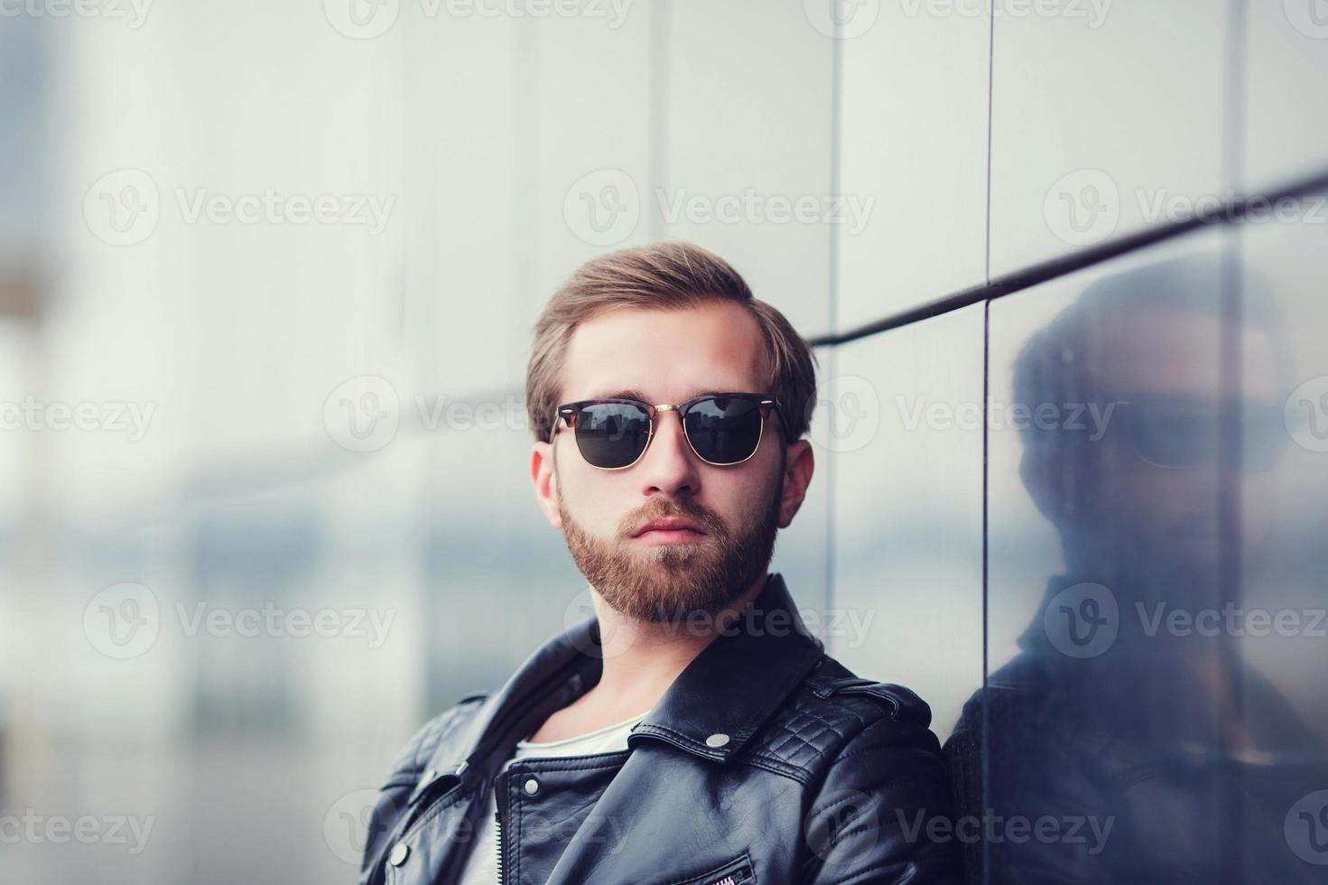 Portrait cool fashion man photo