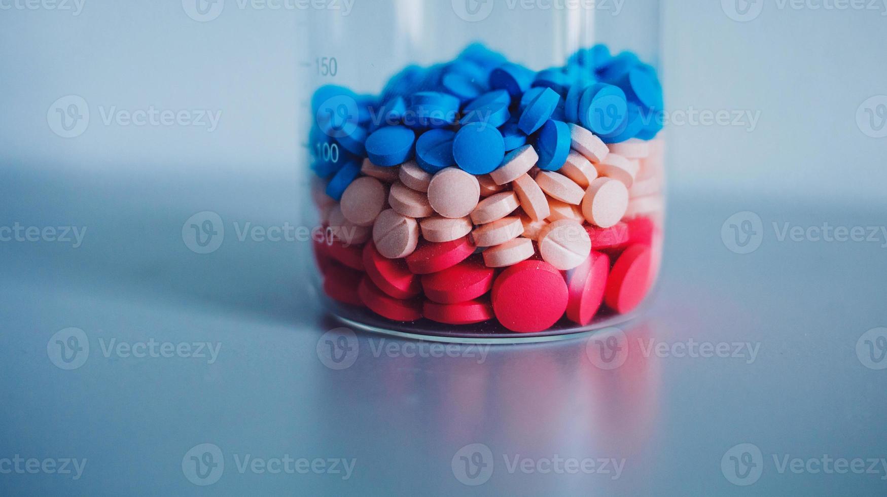 many colorful tablets photo