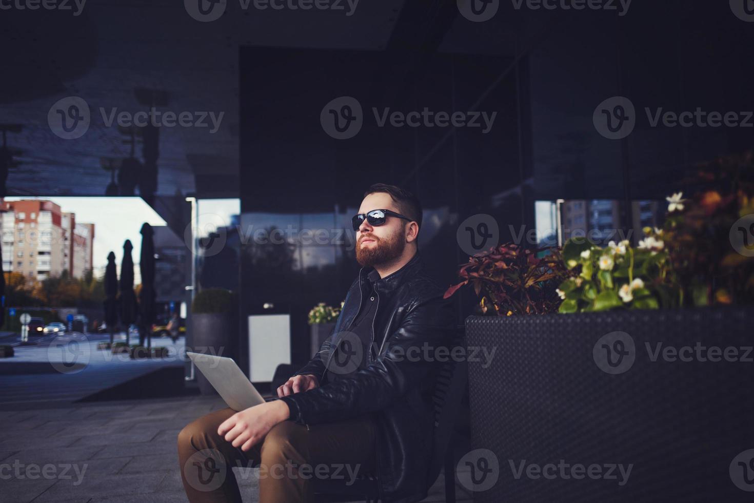 man with notebook photo