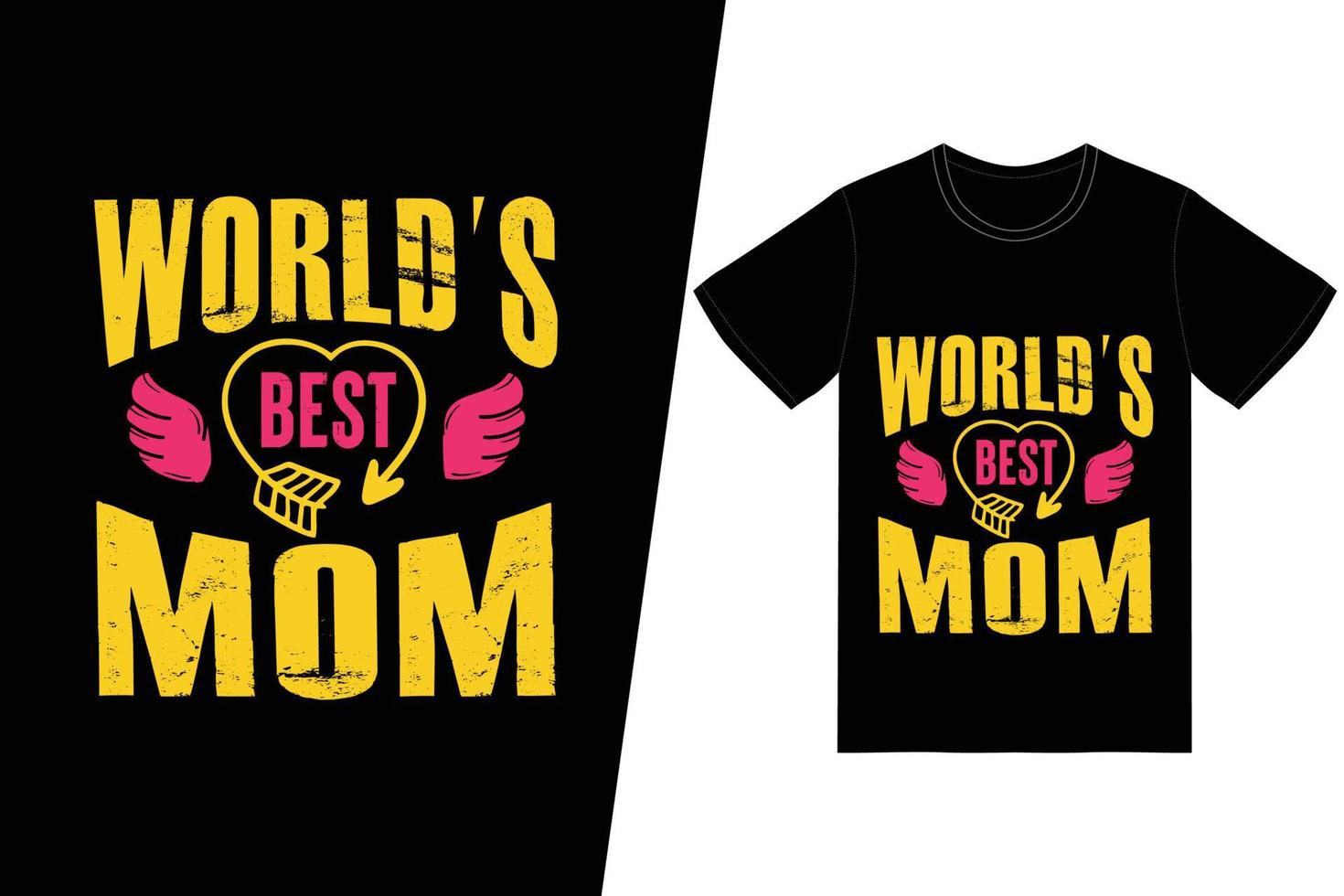 World's best mom t-shirt design. Happy mothers day t-shirt design vector. For t-shirt print and other uses. vector