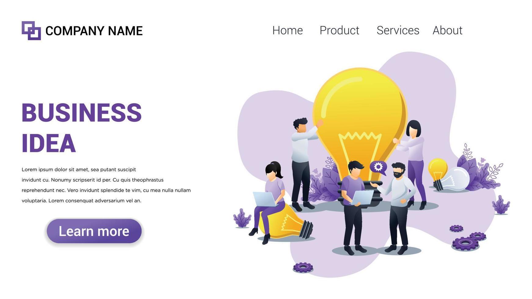 Business Idea Illustration for Web, web interface, website, web graphic Template vector fully editable Design