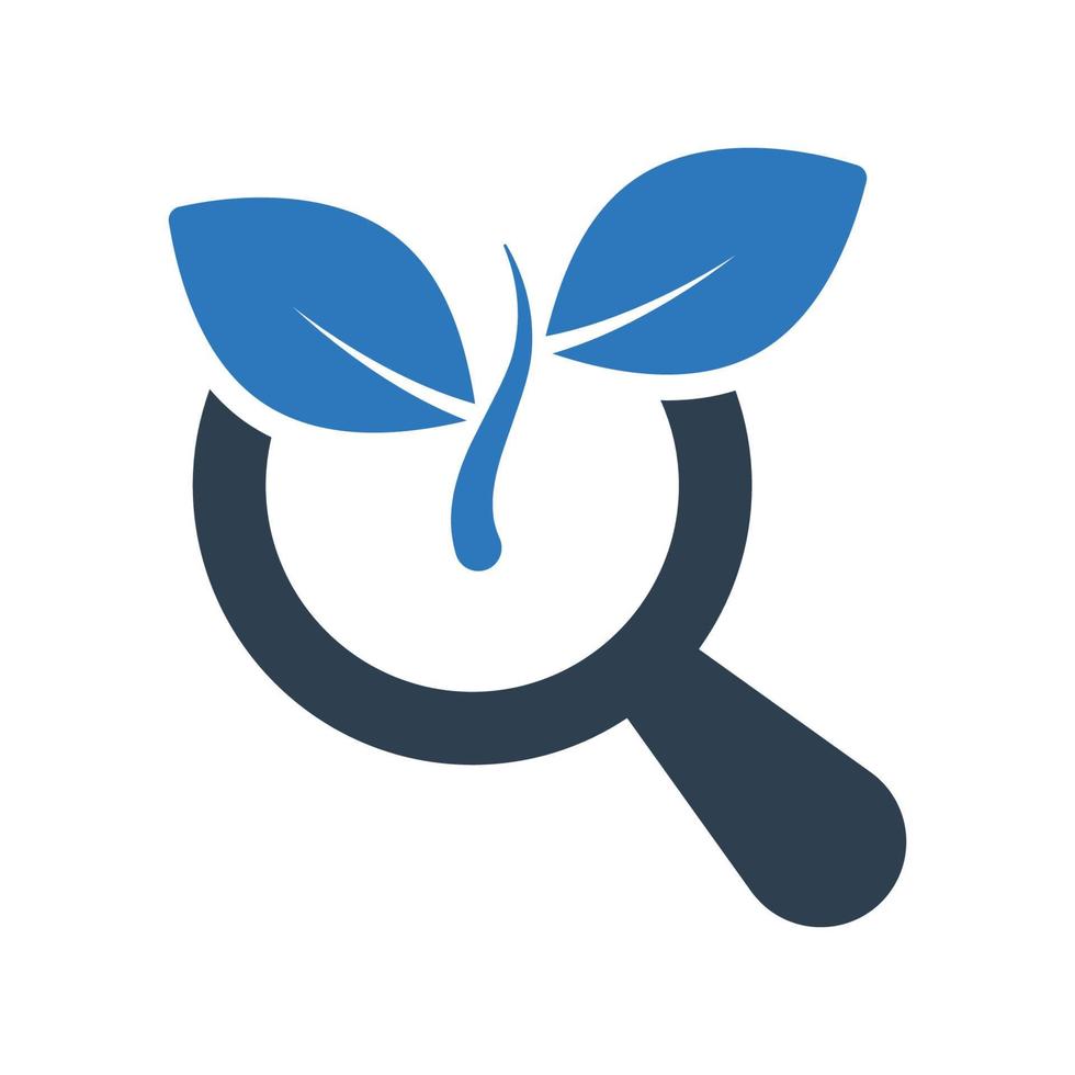 Magnifying glass icon. Report Explore vector