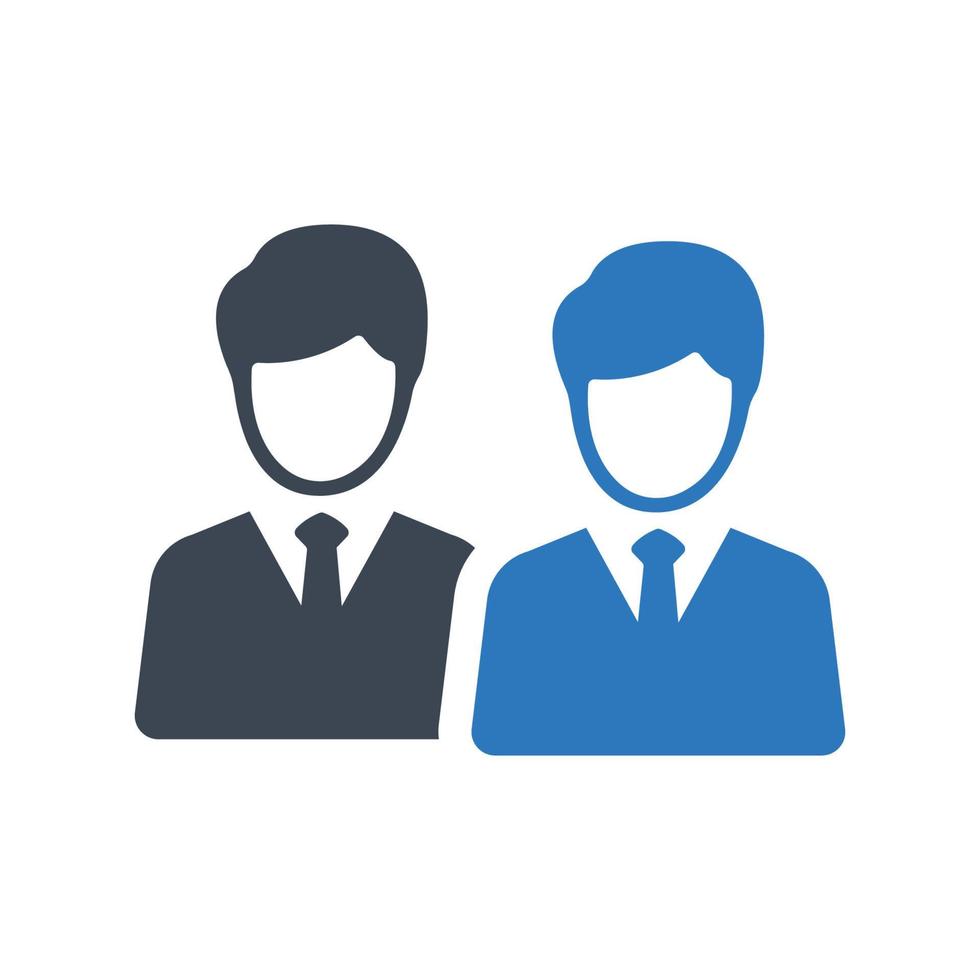 Businessman icon, man symbol vector