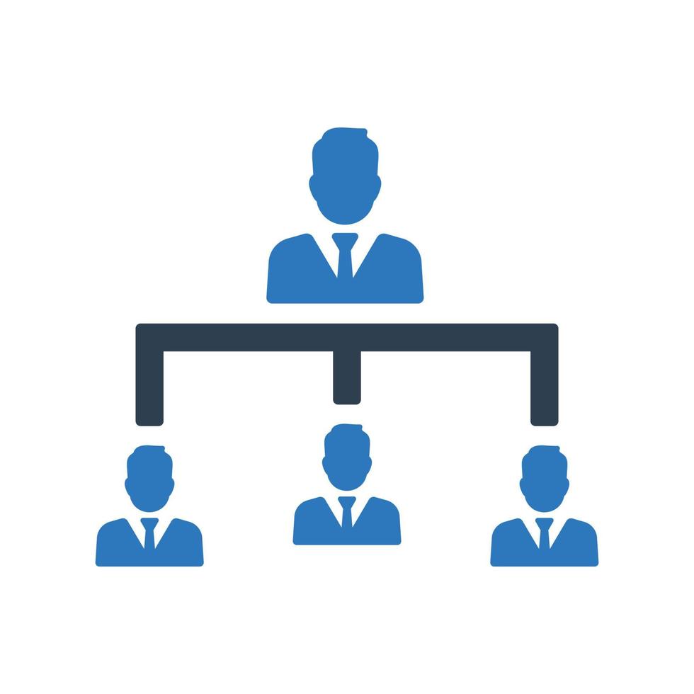 Business leadership icon. Employee management vector