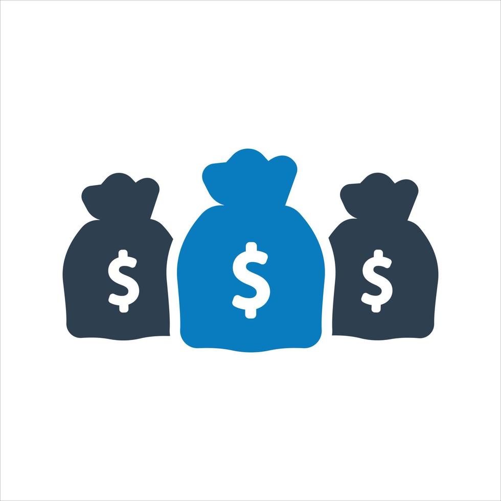 Money bag icon vector