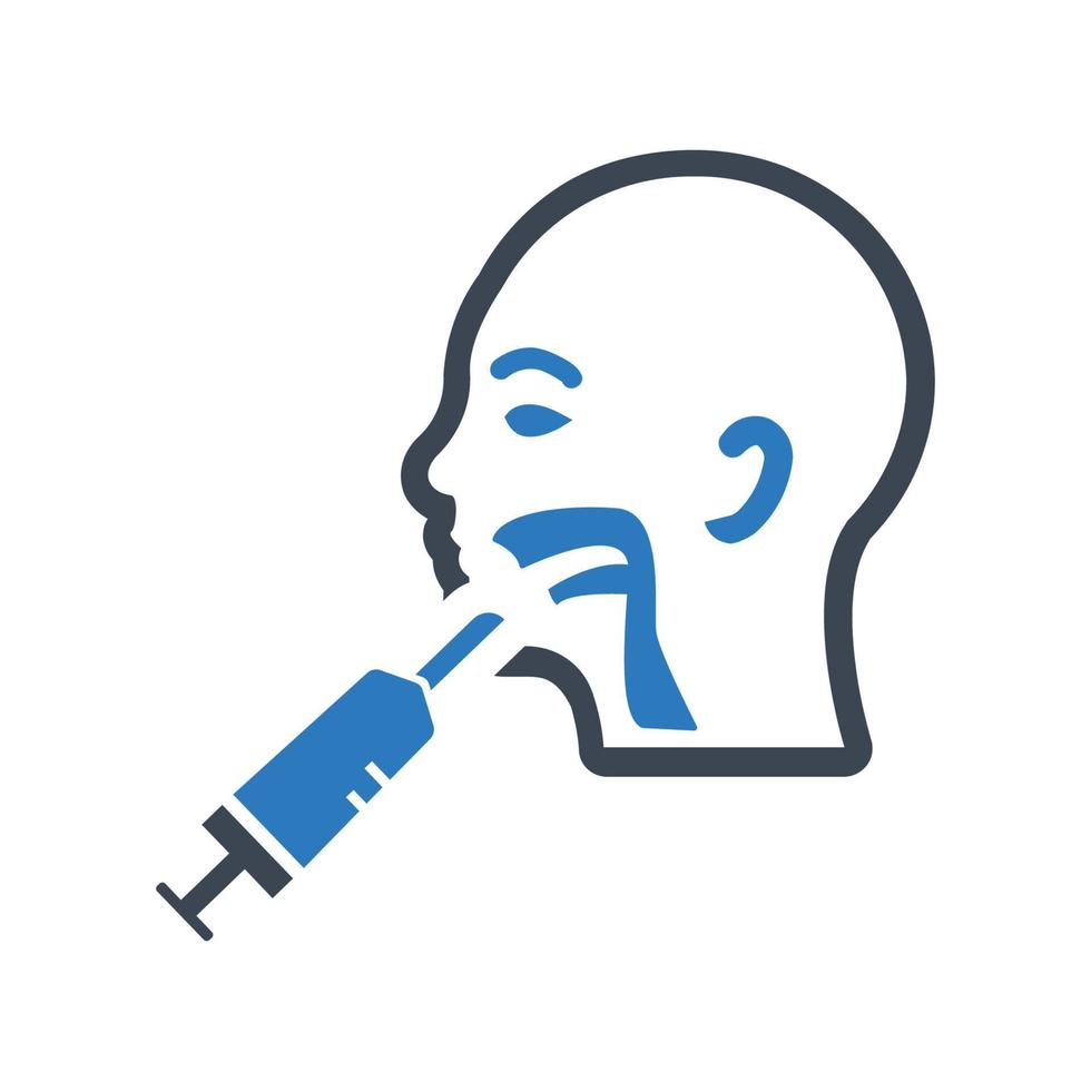 Oral sedation icon, Anesthesia symbol for your web site , logo, app, UI design vector