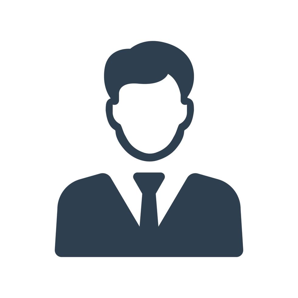 Business person icon. Businessman, avatar, User, boy vector