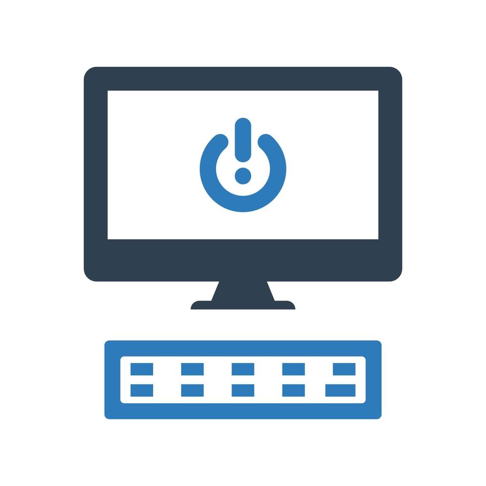 Desktop computer icon, Desktop computer symbol vector