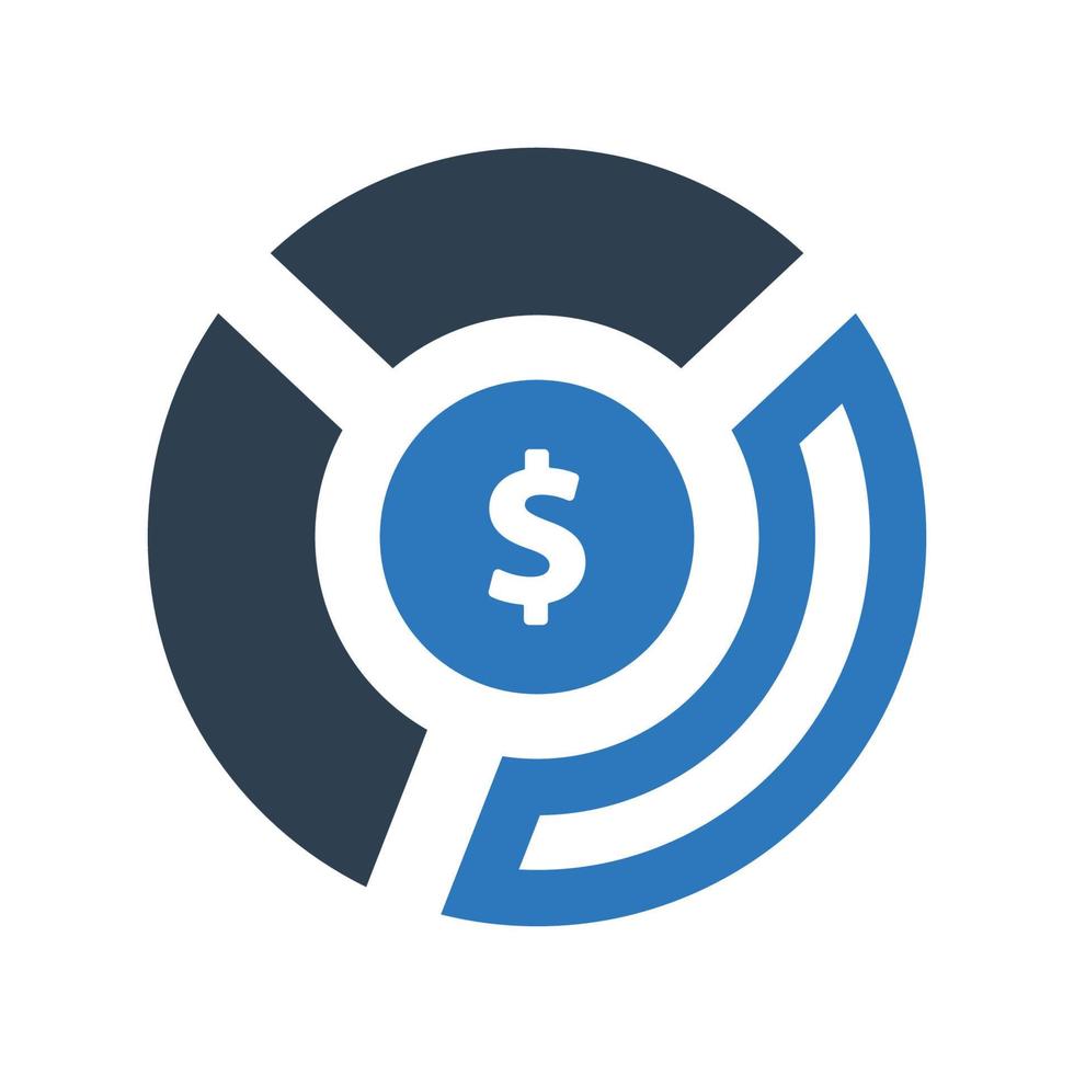 Graphical report icon. Pie Chart vector