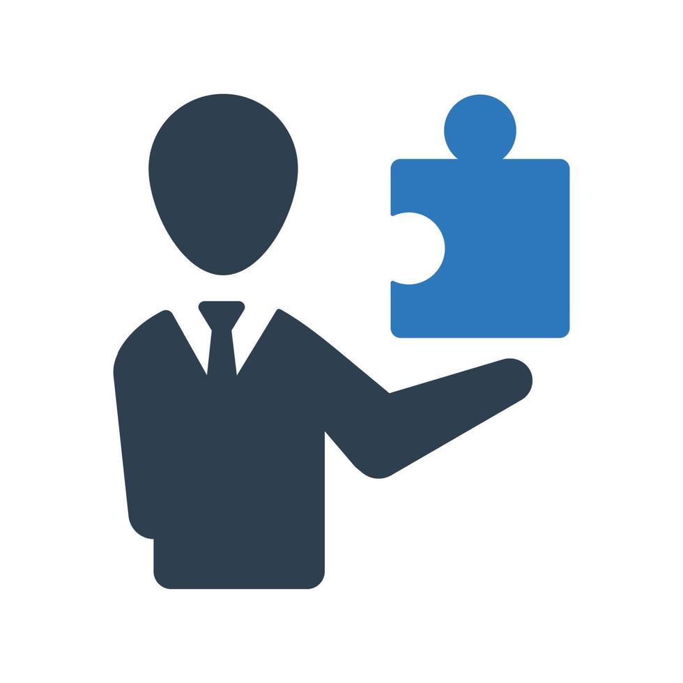 Business problem solving icon vector