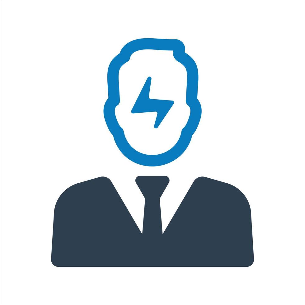 Efficient business person icon vector