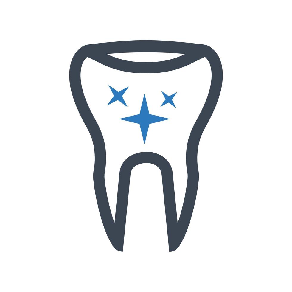 icono de higiene dental, símbolo de limpieza dental para su sitio web, logotipo, aplicación, diseño de interfaz de usuario vector