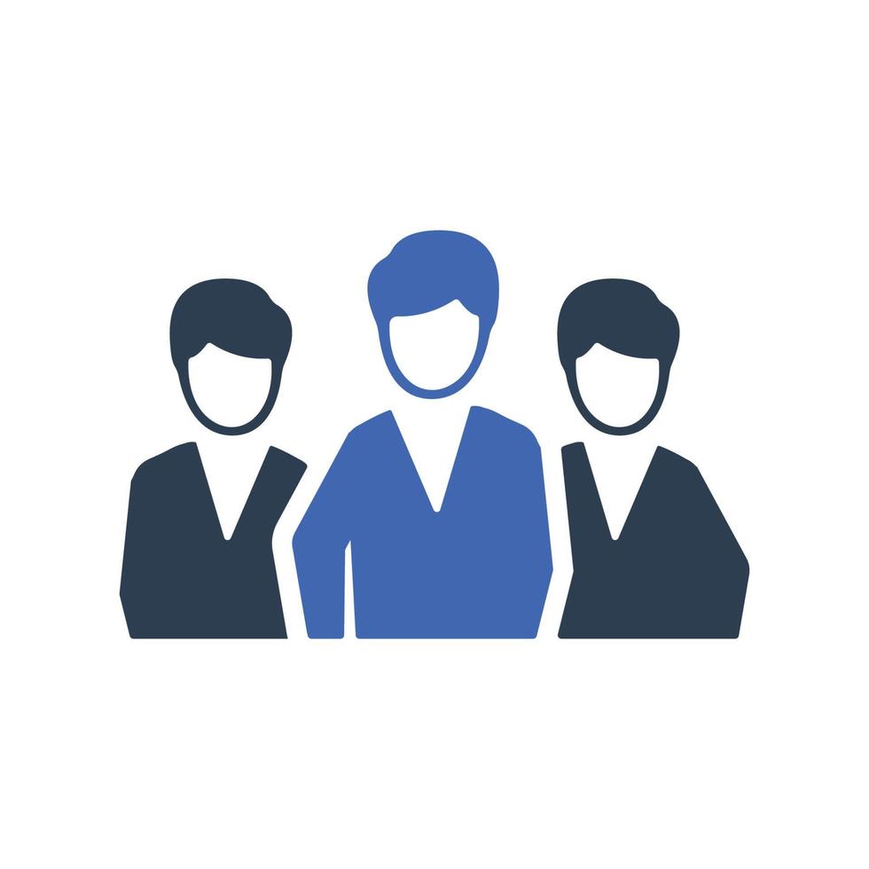 Business leadership icon, team symbol vector
