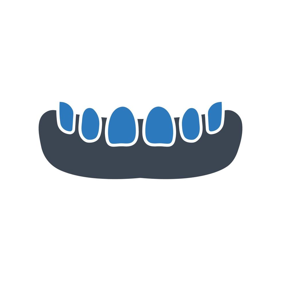 Teeth Dentistry icon, false teeth symbol for your web site , logo, app, UI design vector