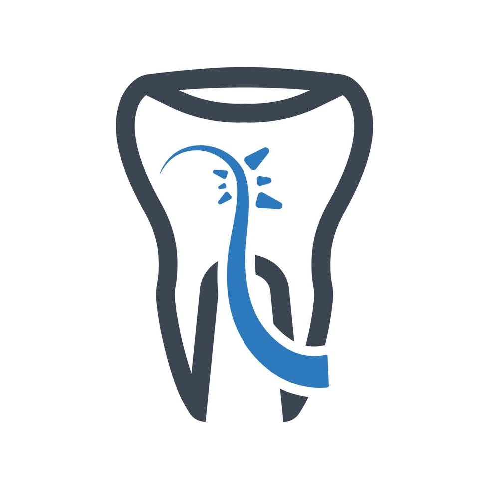 icono de higiene dental, símbolo de limpieza dental para su sitio web, logotipo, aplicación, diseño de interfaz de usuario vector