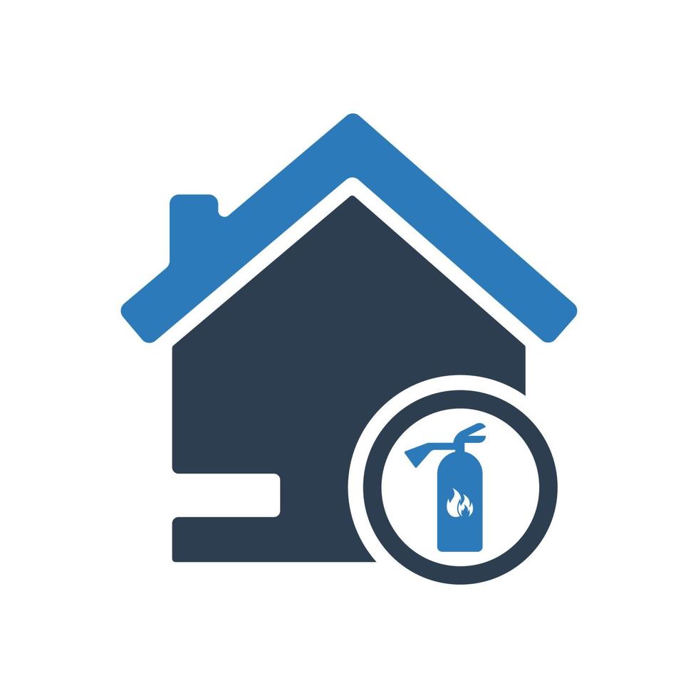 icono de seguridad contra incendios domésticos, símbolo de seguridad contra incendios para su sitio web, logotipo, aplicación, diseño de interfaz de usuario vector