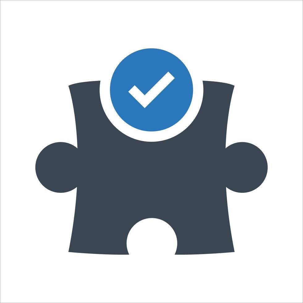 Business problem solving icon on white background vector