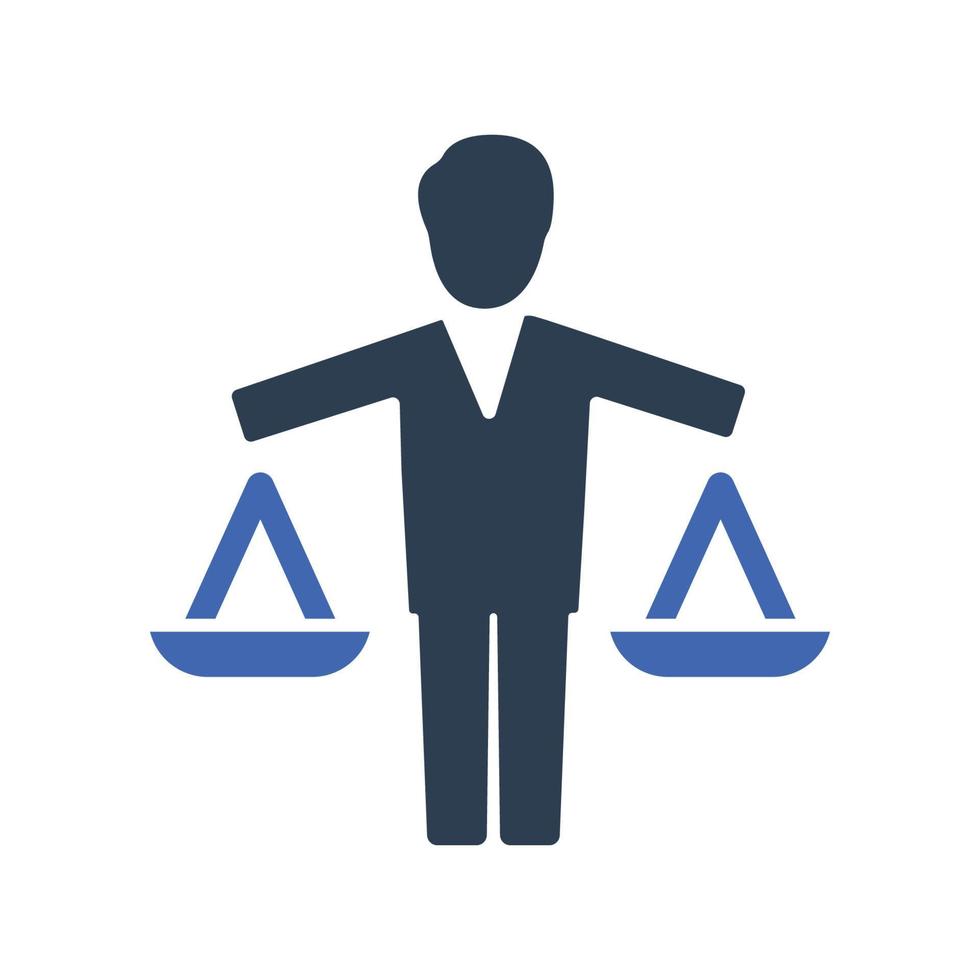 Business scale icon. decision vector