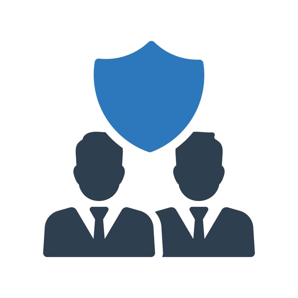 Employee insurance icon. security vector