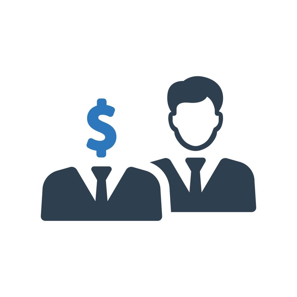 Financial expert icon, Business team vector
