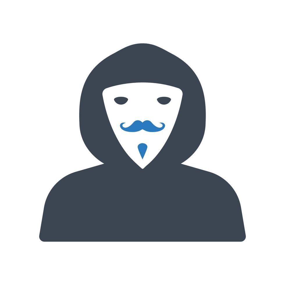 Hacker icon on white background vector